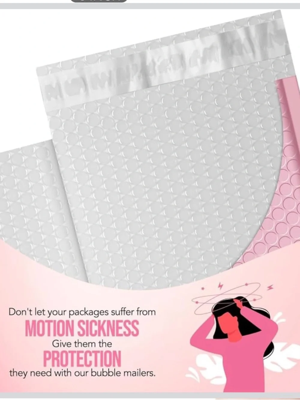 Pink Poly Bubble Mailer 6x10 Qty250 Self Seal Waterproof Tear Resistant